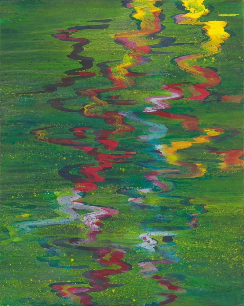 Im Fluß IX, 2013, WVZ 2398, Acryl/ Leinwand, 150 x 120 cm