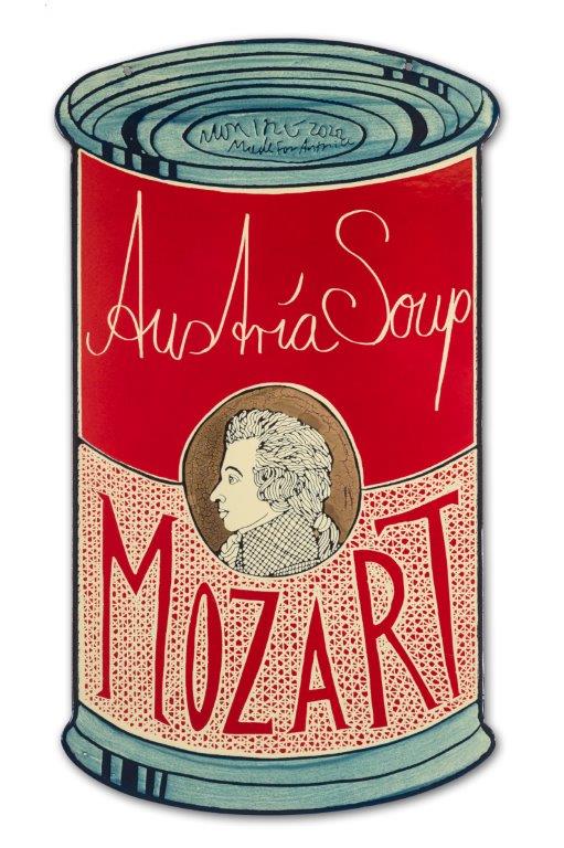 Moritz Götze, aus der Serie "Austria Soup", 2020, Emaille, 60x45cm
