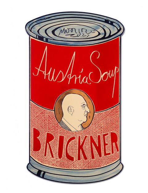 Moritz Götze, Anton Bruckner - Austria Soup, 2024, Emaillemalerei 