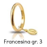 Fede Nuziale Unoaerre Classica Francesina Oro Giallo 3 Grammi Referenza: 30AFN4
