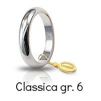 Fede Nuziale Unoaerre Classica Oro Bianco 6 Grammi Referenza: 60AFN1B