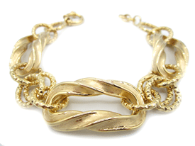 Bracciale catena in oro giallo satinato 18 kt 