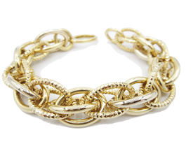 Bracciale donna  Oro giallo 18 kt maglie ovali