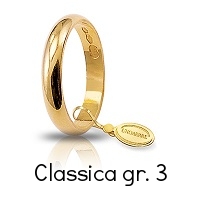 Fede Nuziale Unoaerre Classica Oro Giallo 3 Grammi Referenza: 30AFN1G