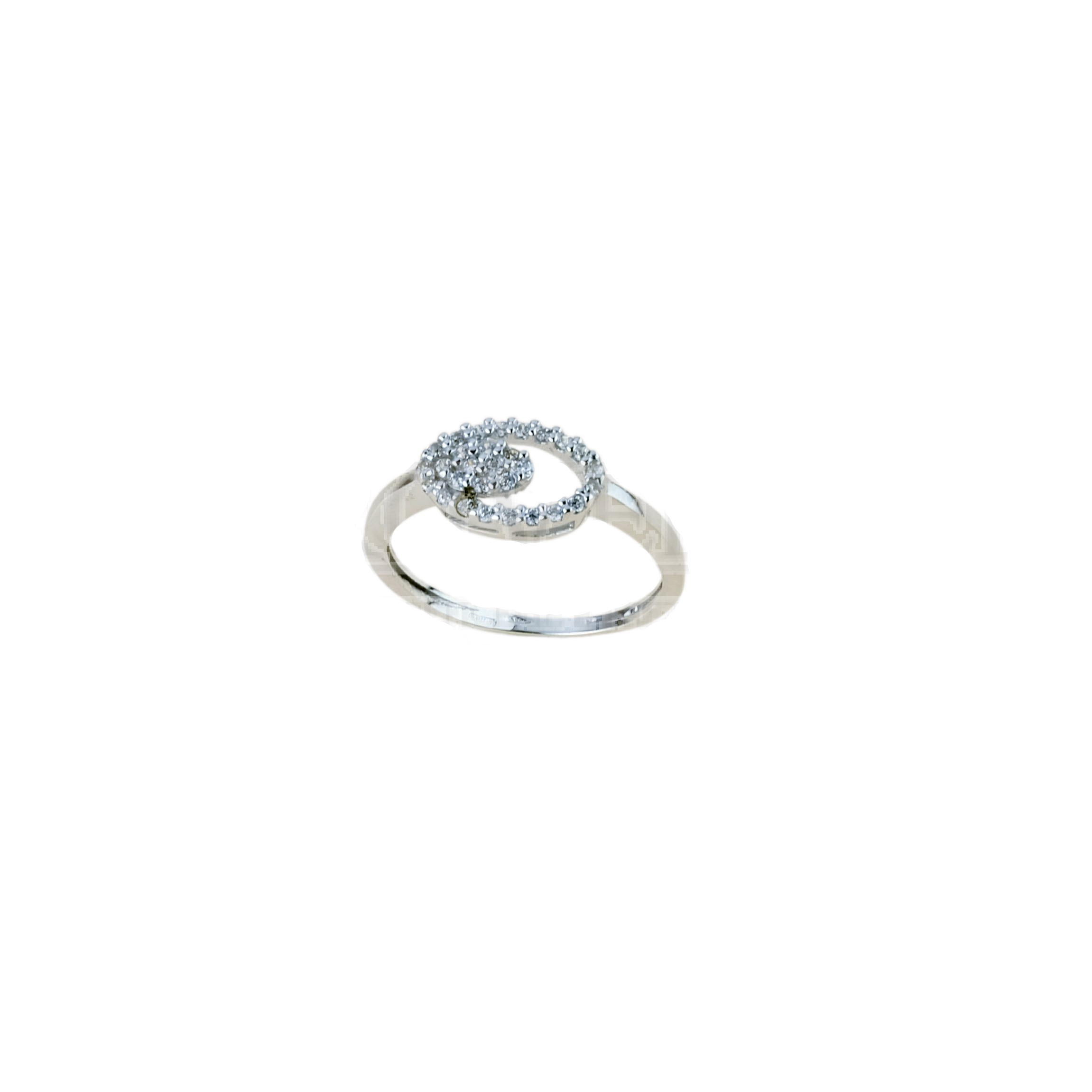 Anello donna in oro bianco con brillantini- prezzi scontati
