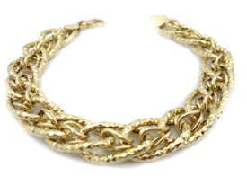 bracciale catena donna in oro giallo godronato 18 kt codice : IS986G