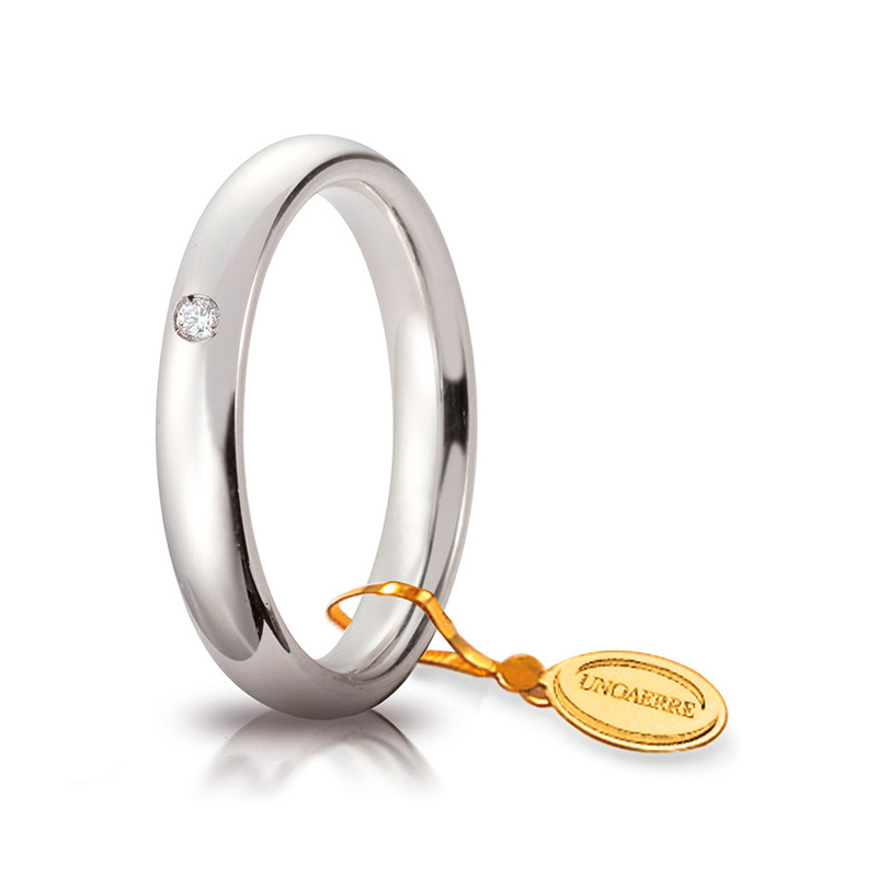 fede oro bianco con diamante