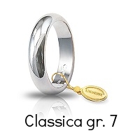 Fede Nuziale Unoaerre Classica Oro Bianco Grammi 7 Referenza: 70AFN1