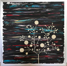 Triii Spachteltechnik gerahmt von Patricia Antoni 90 x 90