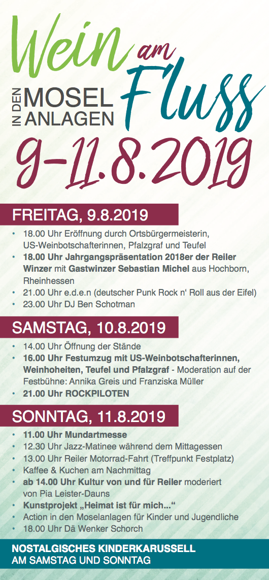 Programm Weinfest 2019