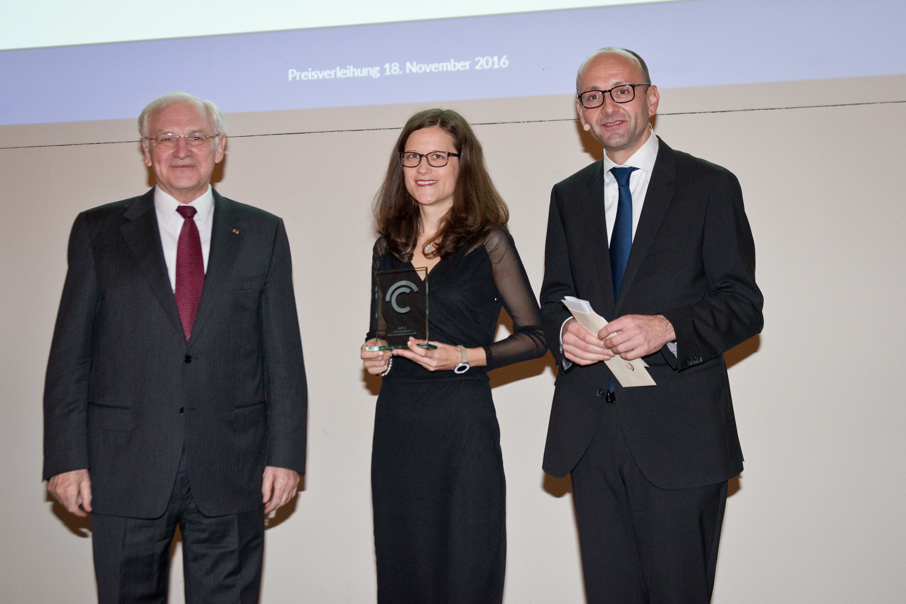 Prof. Dr. Siegfried Beck, Dr. Andrea Braun (2. Preis), Prof. Dr. Lucas F. Flöther