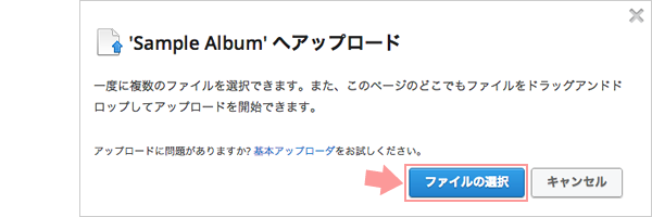 Dropboxアップロード