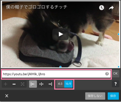 YouTube URL入力欄