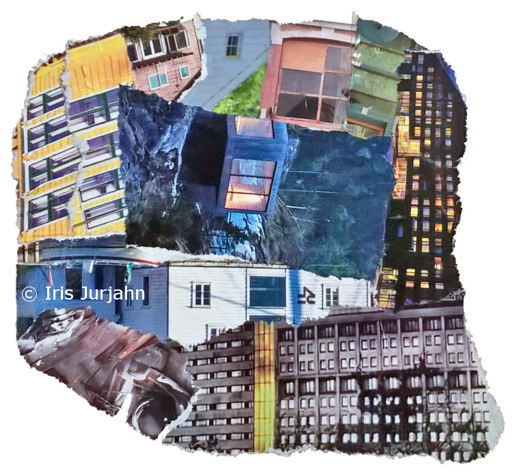 o. T., Papiercollage, 17,5 x 17,5 cm, 2017, sold / verkauft