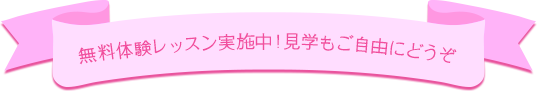 無料体験レッスン実施中！見学もご自由にどうぞ