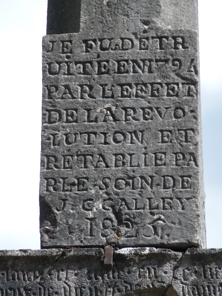 Inscription de la Croix de Nantuy