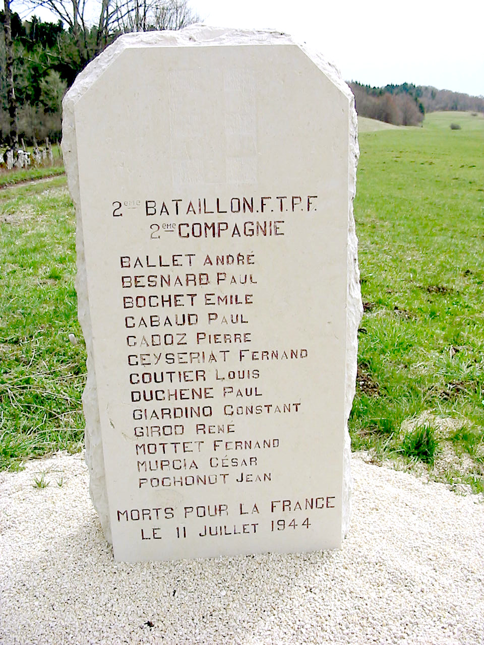 Inscription de la stèle de Saint Blaizine [Thézillieu]