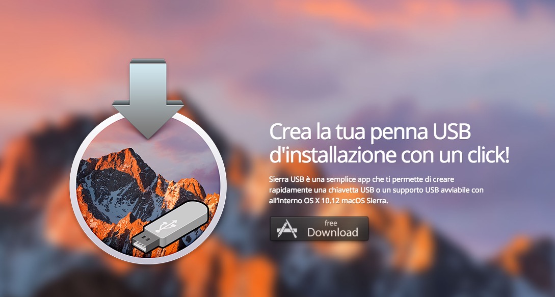 mac os sierra su chiavetta scaricare