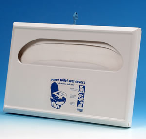 Half fold lockable toilet seat cover dispenser