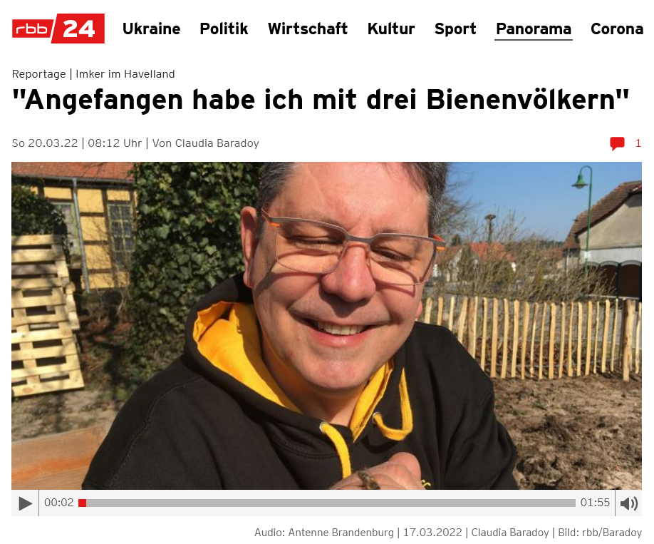 "Angefangen habe ich mit drei Bienenvölkern"