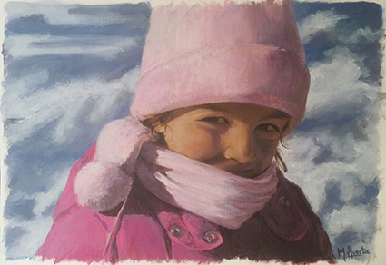 María. Óleo sobre lienzo. 21x30cm