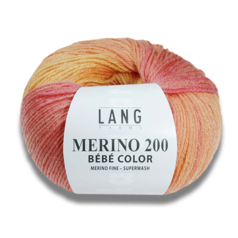 LL 203m 50g Nadelstärke 2,5-3,5 Lang Yarns Merino 200 Bebe Color 360