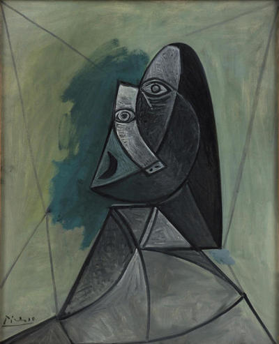 Busto de mujer 1943. Óleo sobre lienzo.104x85cm. Colección van Abbemuseum.