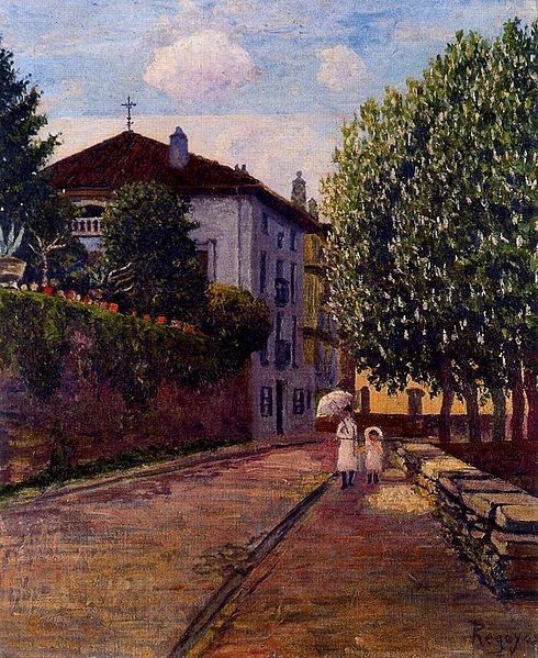 Calle de Durango.Arrabal de Pinondo,1907.Óleo sobre lienzo.61x50cm.BBK