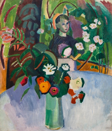 Raoul Dufy. Jeanne dans les fleures.1907.Musé d´Art Moderne André Malroux. El Havre. Colorista por temperamento provoca en el público explosión de colores y pensamientos. "El color es para mis ojos un generador de luz".