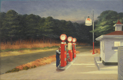 Hopper, Gasolina.1940.Óleo sobre lienzo.66x102cm.The Museum of Modern Art, Nueva York. Mrs Simon Guggenheim.