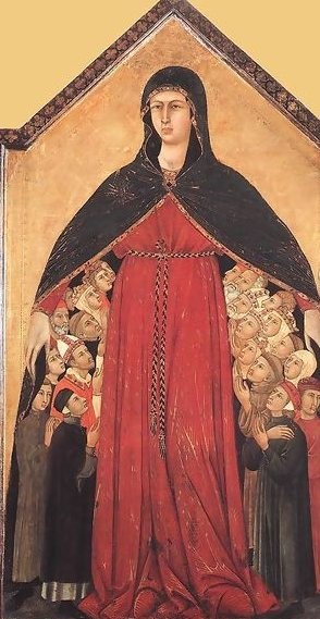 Madonna de las Gracias. Louis de Silvestre, 1308, Pinacoteca de Siena