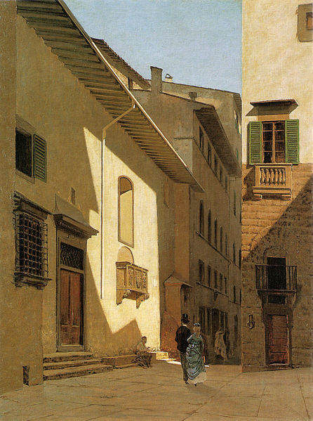 Telemaco Signorini.Sta Maria dei Bardi en Florencia.1870.Óleo sobre lienzo.86x66cm.Instituto Matteucci,Viareggio