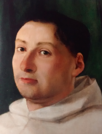 Retrato del fraile dominico 1505.Óleo sobre tabla 33x29cm.Upton House. Tabla desconocida de joven eclesiástico con hábito blanco mira al espectador. Se trata de una obra juvenil.Pintada sobre tabla de álamo se encuentra en un buen estado de conservación .