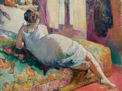 Henri Manguin.Jeanne en camisón 1905.Colección particular.