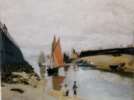 Claude Monet.Los muelles de Trouville,marea baja 1870.Szémüvészeti Múzeum,Budapest.