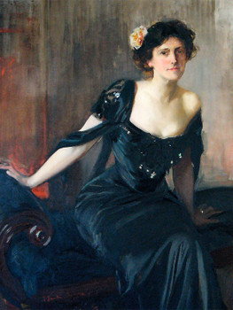 Mrs.William H. Gratwick,Emilie Victorine Piolet Mitchell Gratwick.1909.Óleo sobre lienzo.152x99cm.Cortesia de Emilie Mitchell Gratwick Lewis.