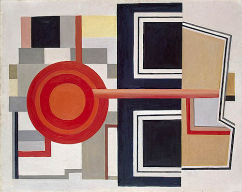 Fernand Léger.1924. Composición.Los elementos geométricos forman parte de un mecanismo, con carriles, pistones o manivelas...es la "iconografía de la máquina" que provoca la percepción de movimiento.