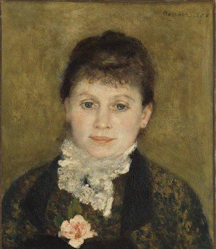 A.Renoir.Femme au jabot blanc.1880.46x37cm Capta todo la sensibilidad, mostró su talento a través del retrato.De caracter propio y peculiar