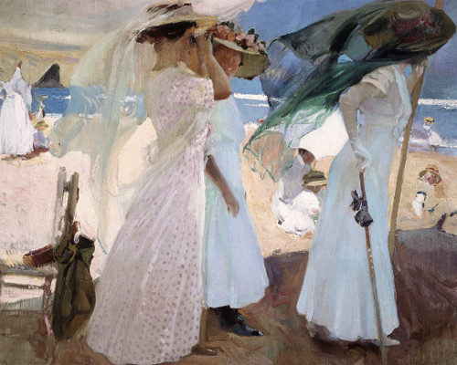 Sorolla.Bajo el toldo de Zarauz.1910.Óleo sobre lienzo.99x114cm.Saint Louis Art Museum,San Luis.