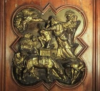 Sacrificio de Isaac. Lorenzo Ghiberti. Florencia