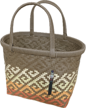 N0.132　波網代バッグ　23×13×21　　￥4100