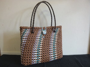 No.110    石畳バッグ　　sold out  横35㎝×奥行10㎝×高さ27㎝　　　¥3300