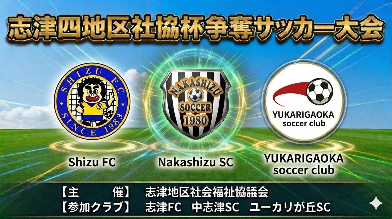 佐倉市志津・ユーカリが丘地区の3クラブ（中志津SC・志津FC・ユーカリが丘SC）が集まる志津4地区社協主催のフットサル大会