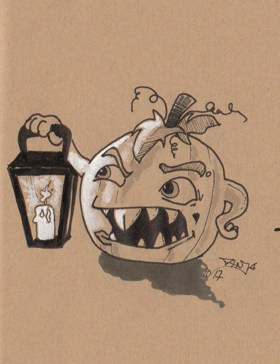 Inktober 2017 - Zeichnung Nr. 02 - Stichwort: Jack O'Lantern