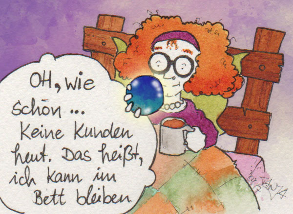 Zeichnung Nummer 268 zum Thema Wahrsagerin bei der 365-Tage-Doodle-Challenge