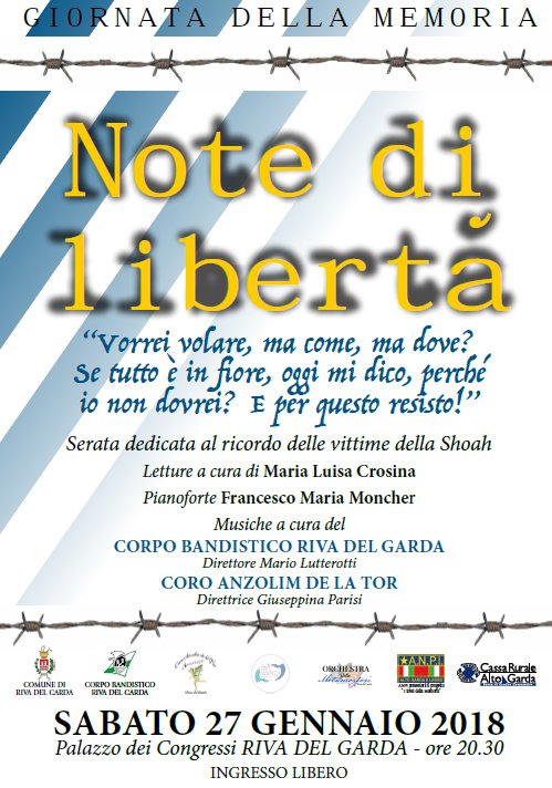 27.01.2018 Note di libertà Con Francesco Maria Moncher, Coro Anzolim de la Tor, Maria Luisa Crosina