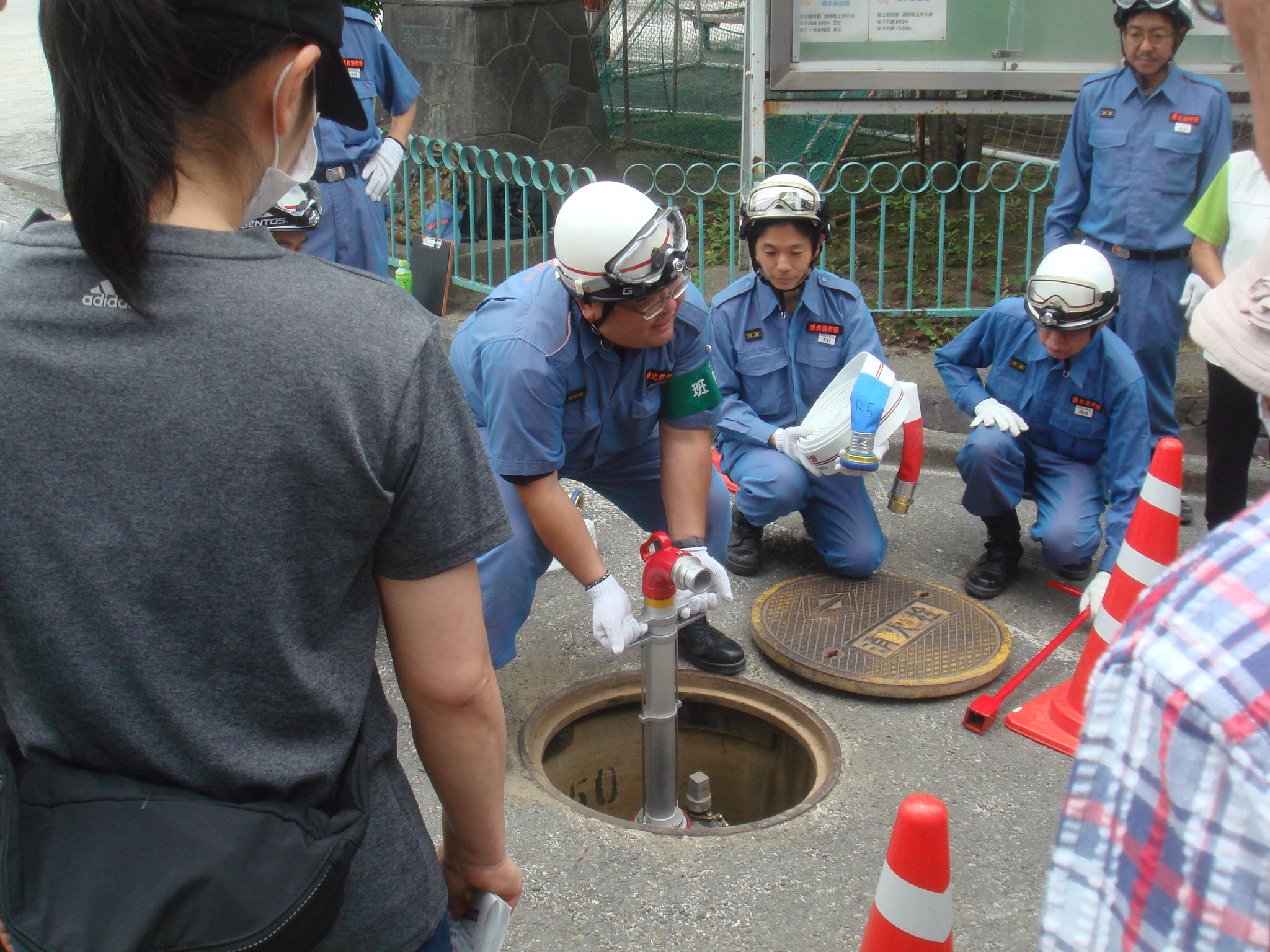 実際の消火栓を利用。