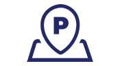 Grafik/Icon: "PARKEN"  - Parkmöglichkeiten bei Ihrem Besuch im AHRENSBURGER GRILL | ZUM GRIECHEN