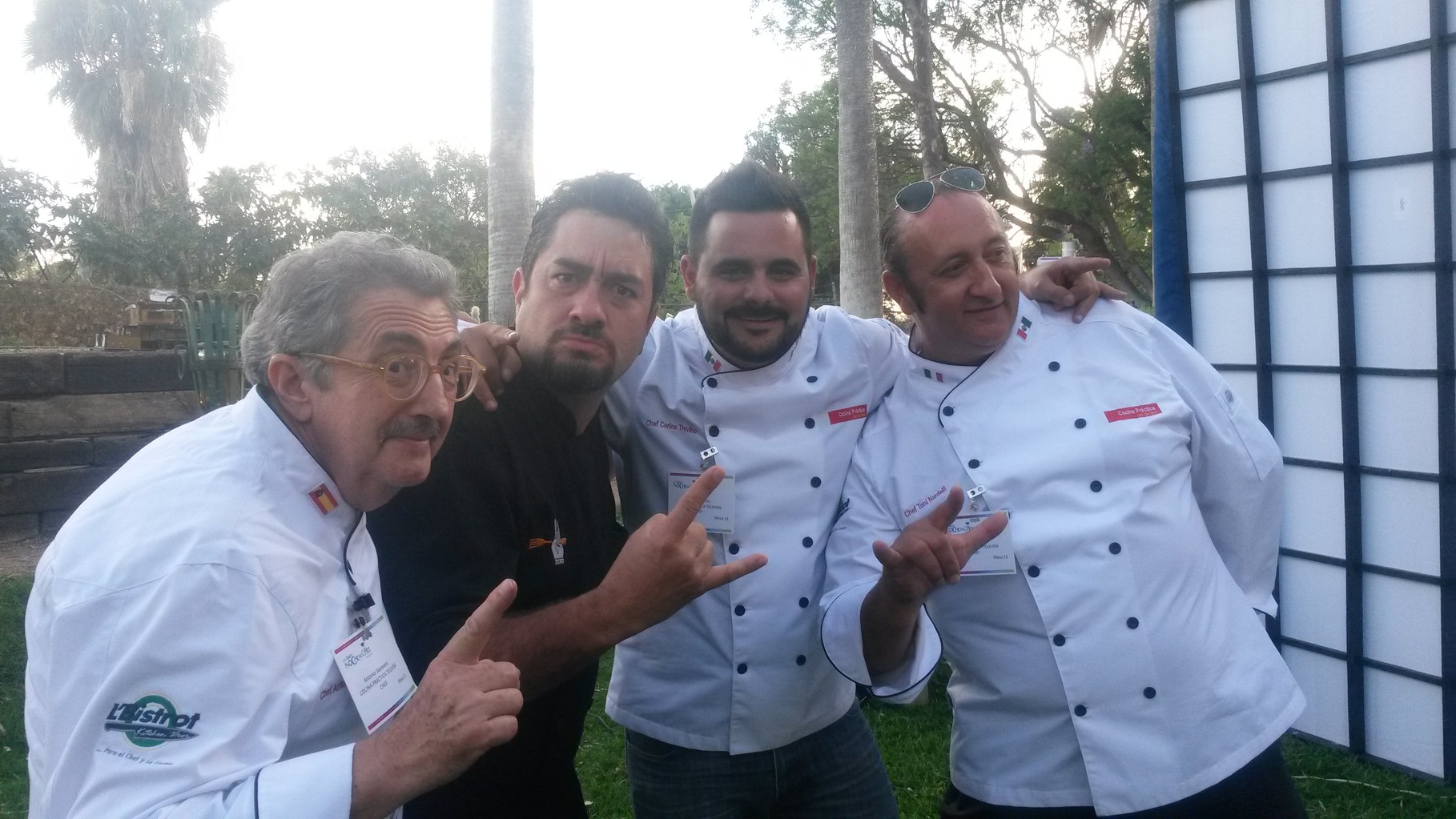 Chef Antonio de Livier con los chefs conductores del programa "Cocina Práctica", de Televisa GDL. FOTO: Areli Ávila