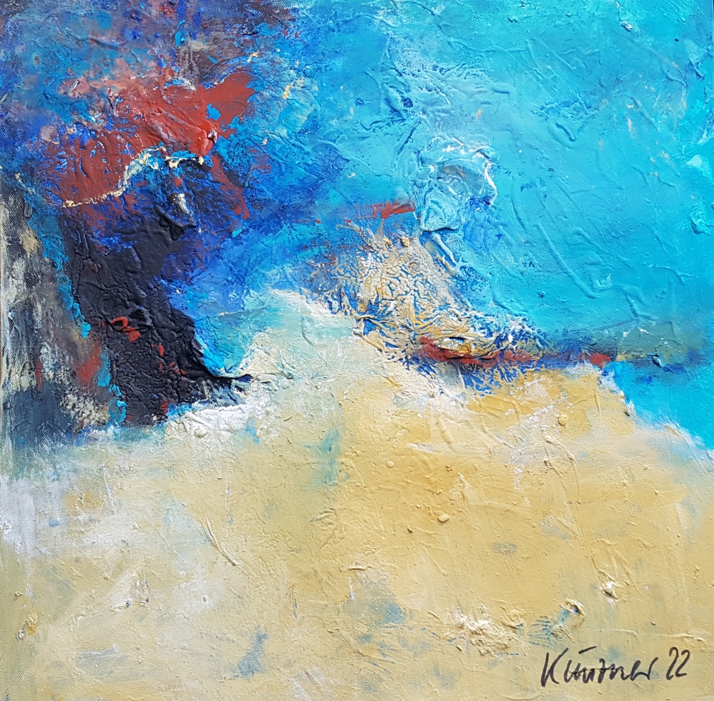 Strand, Acryl und Mischtechnik auf Leinwand, 50x60cm